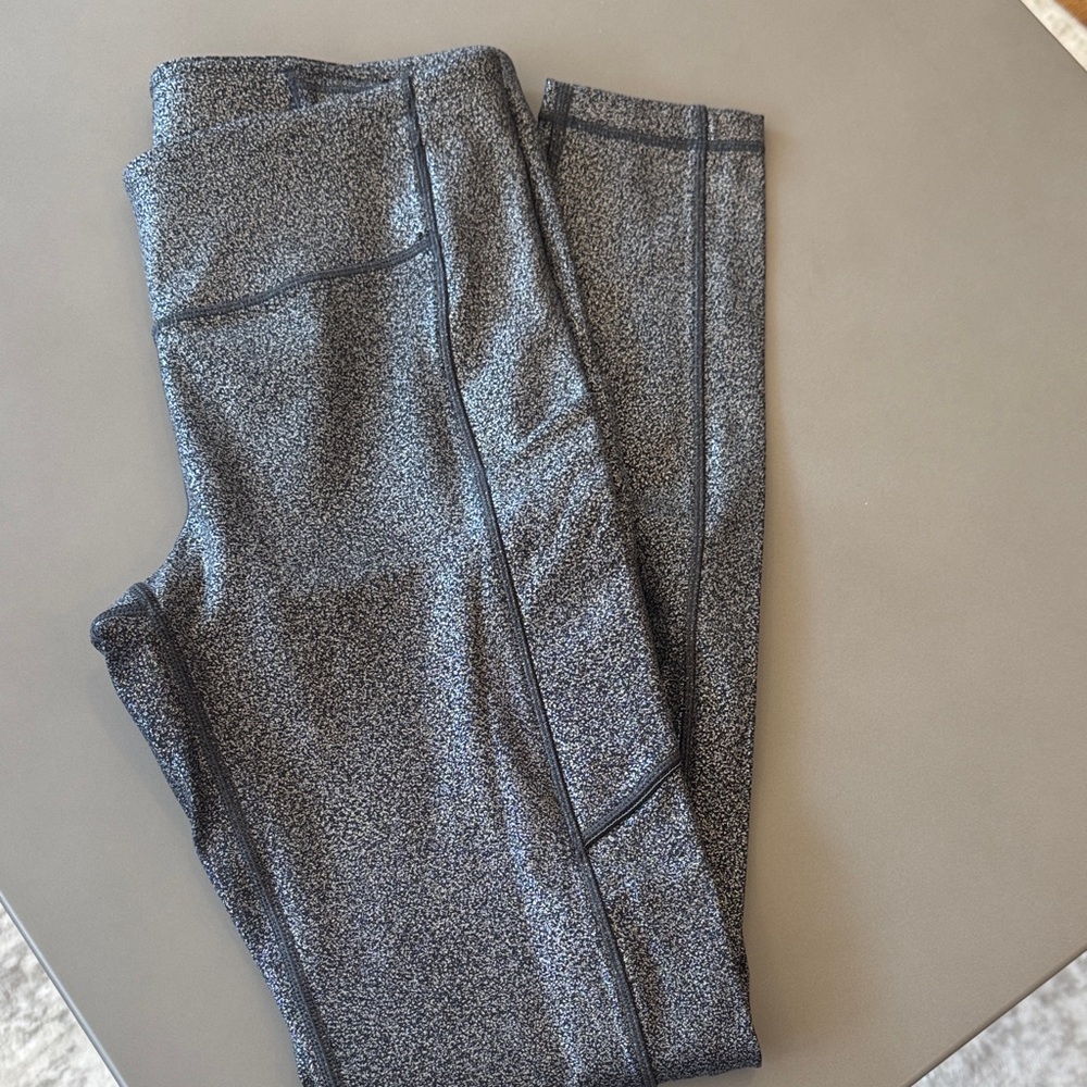 lululemon athletica Speckled Black Gray Pocket Leggings